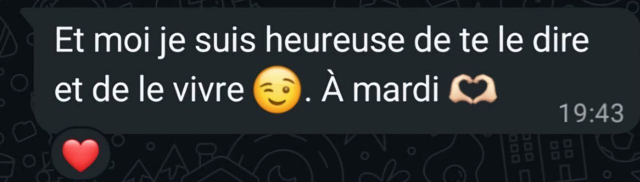 Heureuse de le vivre